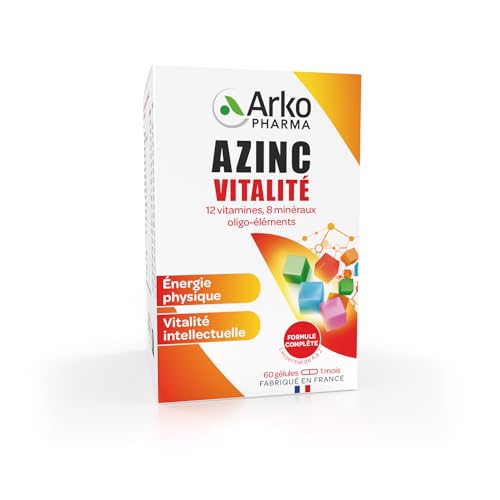 Azinc® Vitalité - Réduit la fatigue due au surmenage, soutient les performances intellectuelles, dès 15 ans - 60 gélules