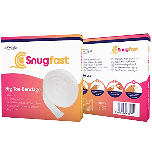 Snugfast Rouleau de bandage tubulaire pour gros orteil 2,7 cm x 20 m