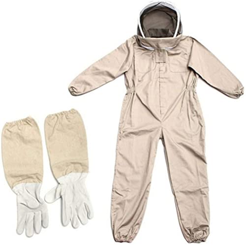 Bozaap Combinaison d'abeille avec gants, combinaison de protection apicole, costume d'apiculture professionnel pour homme et femme, combinaison d'apiculture