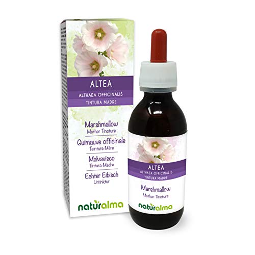 Guimauve officinale (Althaea officinalis) racines Teinture Mère sans alcool Naturalma - Extrait liquide gouttes 120 ml - Complément alimentaire - Végétalien ou végan