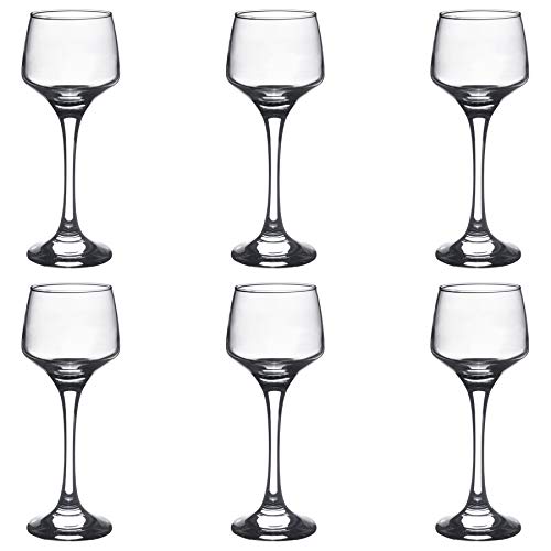 Argon Tableware Verres à Sherry/Liqueur - 80 ML - Coffret Cadeau de 6 Verres