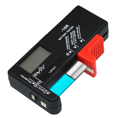 Huybaa Testeur de Piles Universel Numérique BT-168D pour AA/AAA/C/D/9V/1.5V - Testeur de Batterie sans Pile