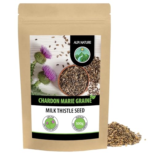 Graines de Chardon Marie (500g), 100% naturelles et pures, séchées en douceur, végétaliennes