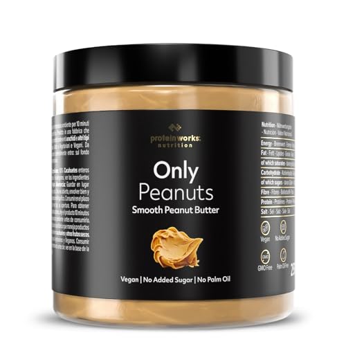 THE PROTEIN WORKS Beurre de Cacahuètes 100% Naturel sans Sucre Ajouté Lisse 250 g FODPEASM250G