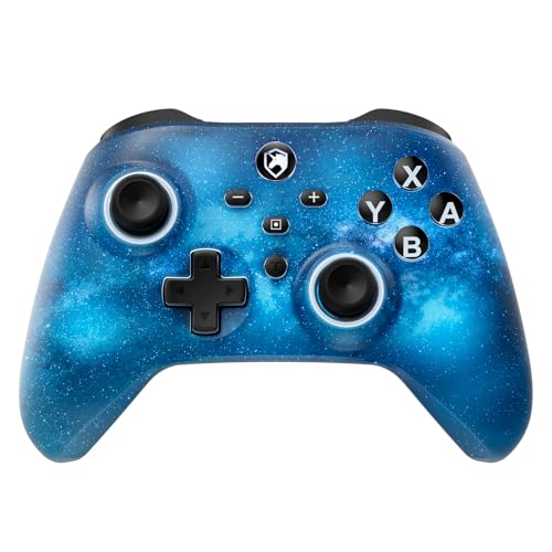 ECHTPower Manette Switch Galaxy, 2024 Nouvelle Manette Switch Sans Fil avec RGB/Hall Trigger/Macro/Shift/Turbo/Vibration, Manette Pro Controller Bluetooth Compatible avec Switch/OLED/PC/Adroid/iOS