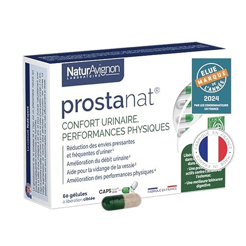 Laboratoire NaturAvignon Prostanat | Prostate, Confort urinaire, Performance physique | Saw Palmetto + Pépins de courge + Ginseng | Fabriqué en France | 60 gélules (1mois)