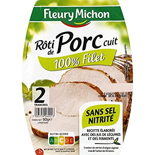 Fleury Michon Roti de porc superieur sans conservateurs ajoutes - Le paquet de 2 tranches