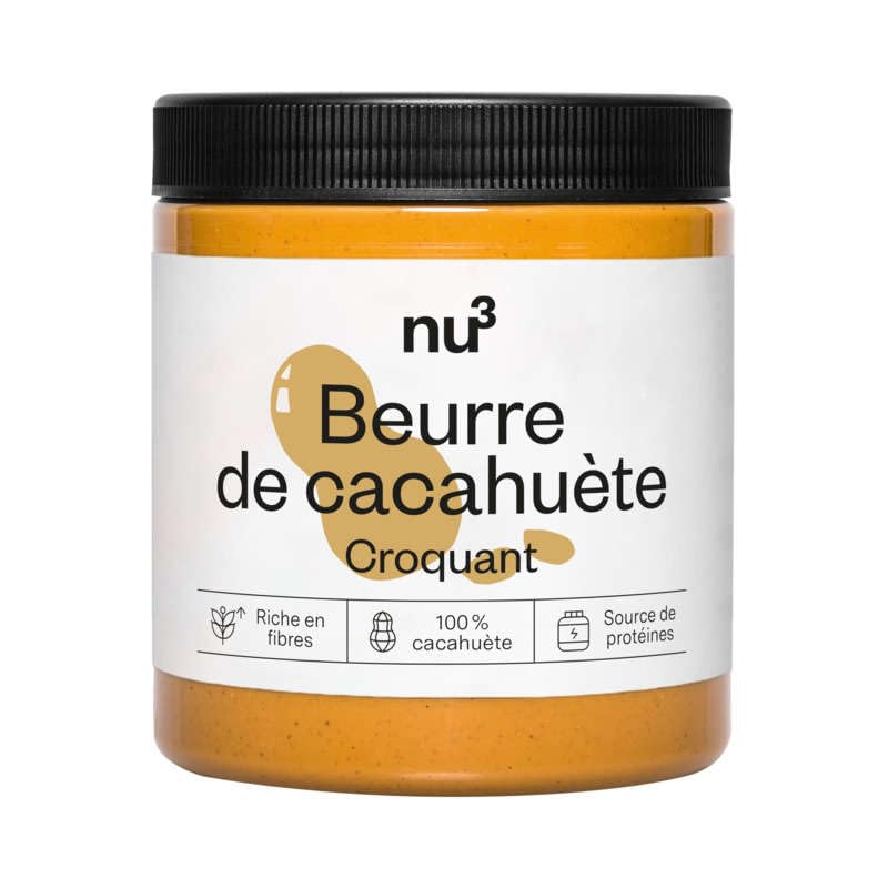 NU3 Beurre de cacahuete croquant - Le pot de 500g