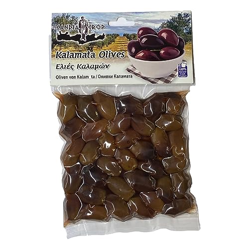 Candia Crop Kalamata Olives Noires Grec, Paquet de 5 x 200 g (Total: 1 Kg)