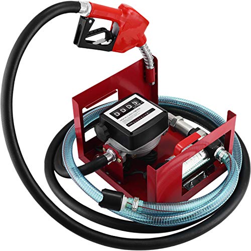 VEVOR Pompe Diesel Automatique 230 V, Pompe Gasoil Électrique 40 L/min, Pompe à Fioul 2800 tr/min, Pompes à Carburant Auto-Aspirant avec Débitmètre, Moteur Puissant