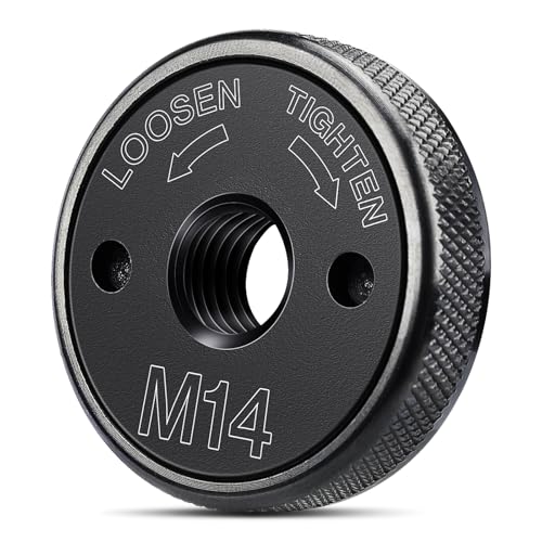 Lytool Ecrou de Serrage Rapide M14 Meuleuse,Serrage Rapide Accessoires de Meuleuses Angulaires pour Disque Diamant Meuler D'angle,Meule Abrasive,Bosch Black&Decker Metabo Dewalt Hichika einhell