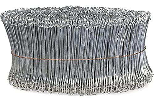 EDMA - Liens à Boucles Galva Ø 1 x 120 mm - 1000 Attaches de Fil à Doubles Boucles pour Machine à Liage – 960452 – Accessoires de Travaux pour Professionnel et Particulier