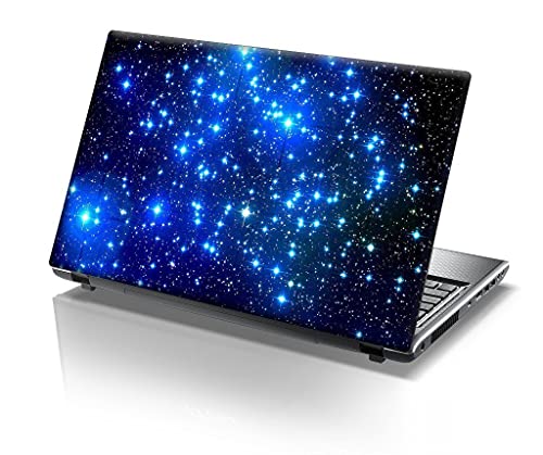 Autocollant de TaylorHe Skins pour ordinateur portable 15,6' - En vinyle - Motifs colorés et effet cuir Blue Stars in Space