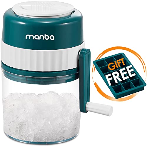 Machine à glace pilée et à granité MANBA - Broyeur à glace et machine à glace pilée portable haut de gamme avec bac à glaçons offert - sans BPA
