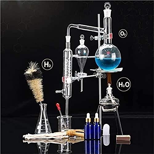 Lchzl 500 ML Distiller Distillation Lab Verrerie de Laboratoire Huile Essentielle Distillation Appareil Distiller Laboratoire de Chimie Verrerie Kit Set