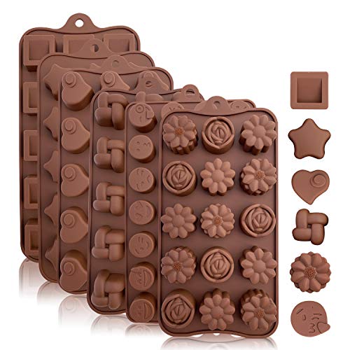 Moule en Silicone, Moules en Silicone au Chocolat, 3 Packs Moules à Pâtisserie pour Faire du Chocolat, Gâteau, Gelée, Dôme Mous (6 Tasses, 15 Tasses et 24 Tasses
