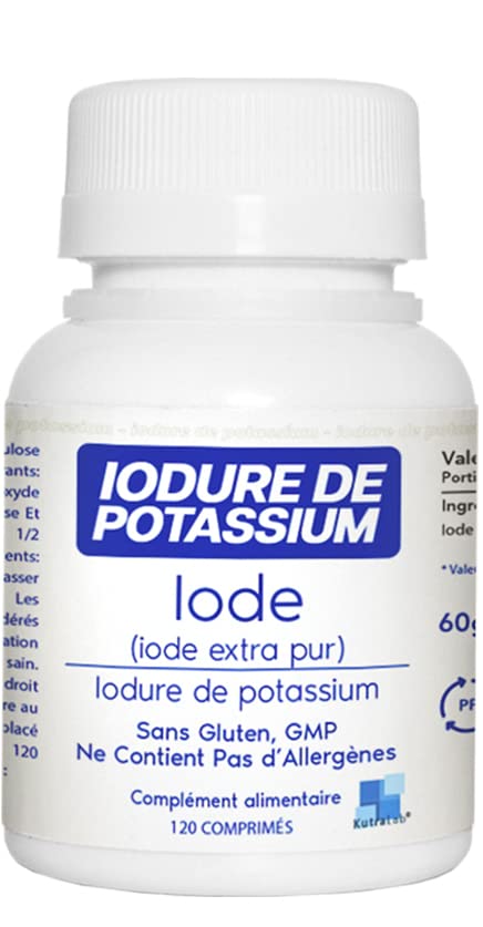 IODE | 120 Pastilles De Iode Pur De Haute Dose Et Facilement Ingérables | Iodure De Potassium Supplément