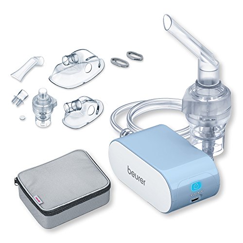 Beurer IH 60 Nébuliseur, inhalateur silencieux et portable, batterie rechargeable, technologie de l'air comprimé par compresseur pour une utilisation en cas de maladies respiratoires