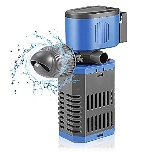 SOUSLOW Filtre d'aquarium Interne 8 W avec débit 900 L/H pour Eau Propre, débit d'air réglable, Faible Bruit et Silencieux