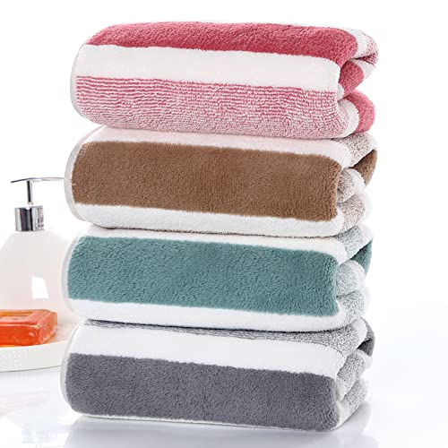 Ensemble de serviettes de toilette pour salle de bain – Séchage rapide – Serviettes en microfibre velours corail très absorbantes – Utilisation polyvalente comme hôtel, spa, serviette à main