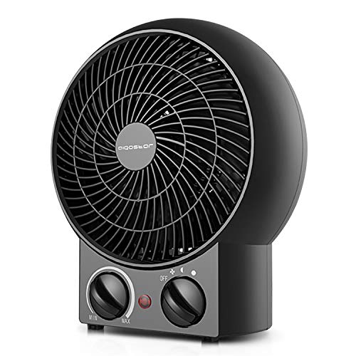 Aigostar Airwin Black 33IEL - Radiateur soufflant, air chaud et froid, 2000W. Régulateurs température et puissance. Protection contre la surchauffe. Couleur noir. Design exclusif.