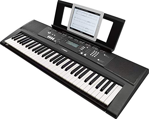 Yamaha EZ-220 – Clavier électronique avec guide lumineux – Instrument de musique portable pour débutants, enfants et adultes – Doté d'un port USB To Host – Noir