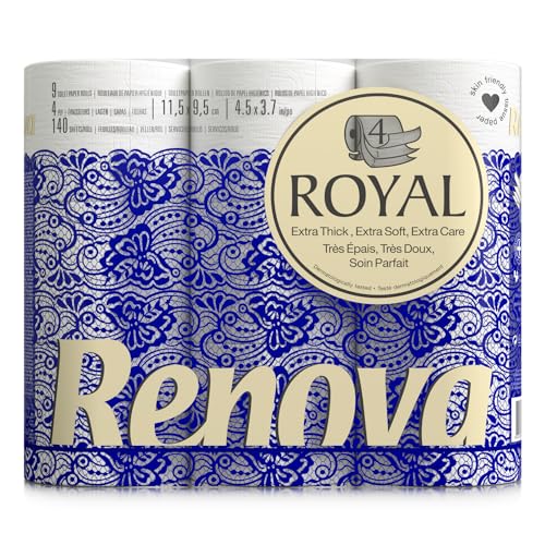 Renova Royal Papier hygiénique 4 plis blanc, 9 rouleaux CONFORT 200045194