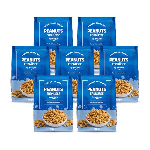 by Amazon - Lot de 7 cacahuètes grillées et salées 200 g