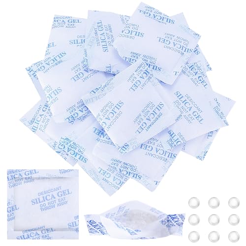 35 Pcs Sachets DéShydratants Absorbeur d'humidité, 10g Sachets de Gel de Silice, Déshydratant Gel de Silice, Sachet Deshumidificateur pour Vêtements Tiroirs Chaussures Placard