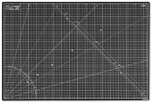 Elan Tapis de Découpe A1 Noir, Tapis de Coupe Auto-cicatrisant 60x90 CM, Planche de Découpe à 5 Couches, Self-Healing Cutting Mat A1