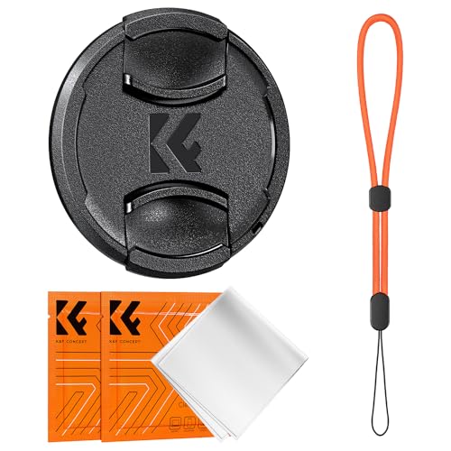 K&F Concept 67mm Bouchons/Caches Objectifs + Élastiques + 2 Chiffons de Nettoyage Emballé sous Vide Compatible avec Appareil Photo Canon Nikon Sony Olympus Fujifilm Pentax Panasonic Leica