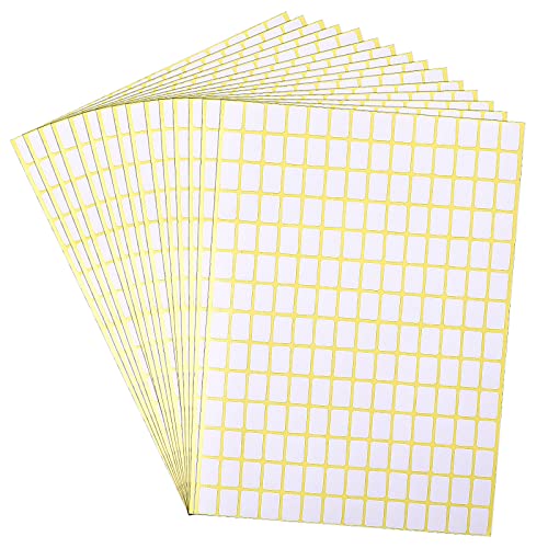Lot de 2940 petites étiquettes autocollantes blanches mates amovibles pour bocaux, boîtes, dossiers, enveloppes, école, bureau, cuisine (13 x 9 mm)