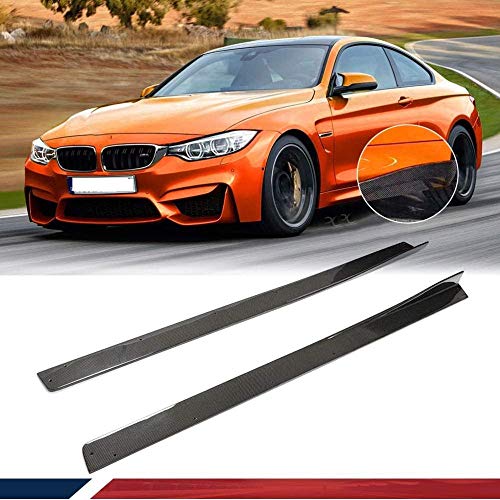 Extensions De Jupe Latérale Universelles En Fibre De Carbone - 2 Mètres Réglables - Pour Voiture (look Sportif)