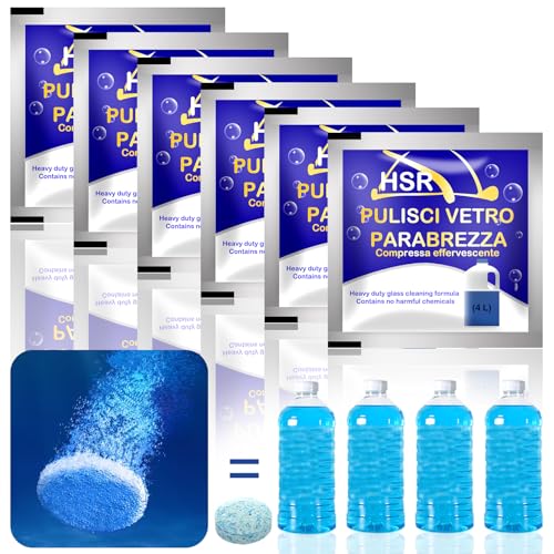 200 Litres Lave Glace Voiture, Pastilles Lave Glace pour Toutes Les Saisons, Liquide Lave Glace Voiture, Lave Glace Concentré A Diluer pour Nettoyage Voiture et Familial (50 Pièces)