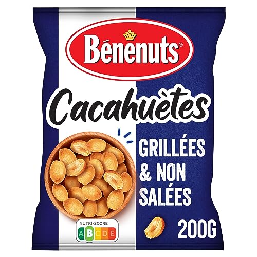 Bénénuts Cacahuètes Grillées Non Salées, 200g