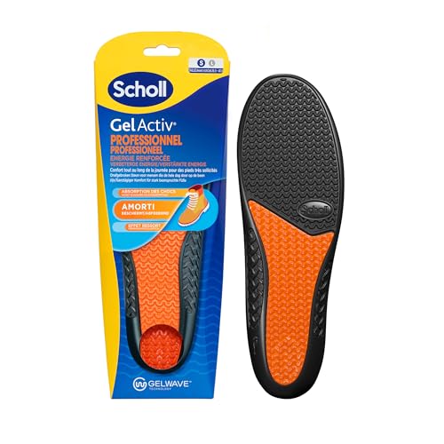 Scholl Semelles GelActiv Professionel - Chaussures de travail Femmes - Pour un confort durable avec une absorption des chocs et un amorti renforcé grâce à la technologie GelWave - Taille 35,5 à 40,5