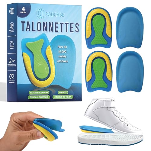 2 Paires de Talonnettes pour Corriger la Fasciite Plantaire et l'Épine Calcanéenne - Semelles Orthopédiques en Silicone pour Homme et Femme - Semelle en Gel pour Épines - Unisexe Taille (36-40)