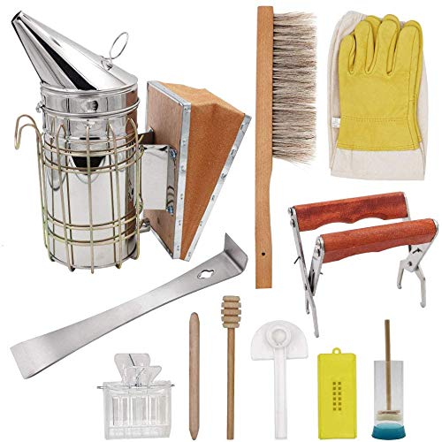 ZffXH Kit D'outils Pour D'apiculture,fumeurs D'abeilles,Apiculteurs Fumeurs, Brosse À Ruche,Accessoire
