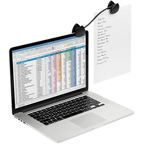 Kensington Porte-Copie - FlexClip - Avec Bras Flexible, Montage Universel sur Ordinateur Portable, Ultrabook, Notebook et Écrans pour le Maintien de Documents (62081)