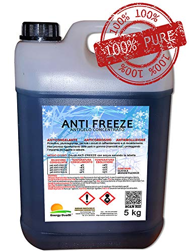 Antigel concentré pur 5 litres pour les circuits de refroidissement et de chauffage