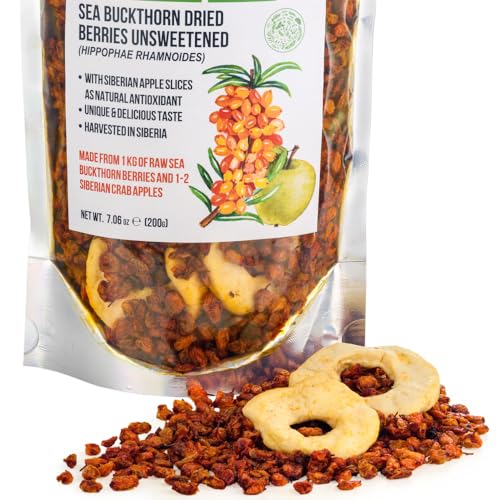 Argousier de Sibérie Baies Séchées Récoltées Sauvages (200 g) Premium