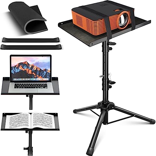 CAHAYA Support de projecteur avec ceinture antidérapante et coussin antidérapant Capacité de charge 10 kg Hauteur réglable de 66cm à 130,8cm Salle de réunion CY0331