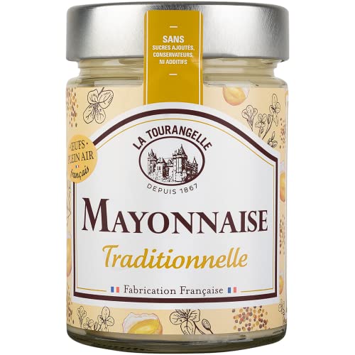 La Tourangelle - Mayonnaise traditionnelle - 100% Naturelle - Oeufs plein air - Fabrication française - 270g