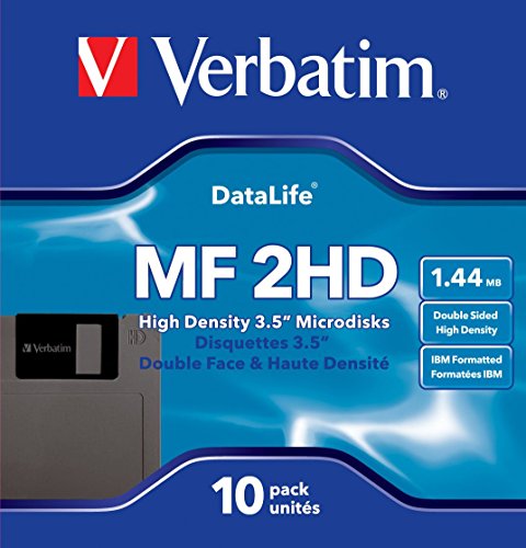 Verbatim 10 Disquettes 3,5' Haute densité Datalife MF 2HD 87410