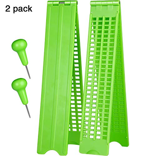 Kit d'ardoise braille en plastique à 4 lignes et 28 cellules, vert (2)