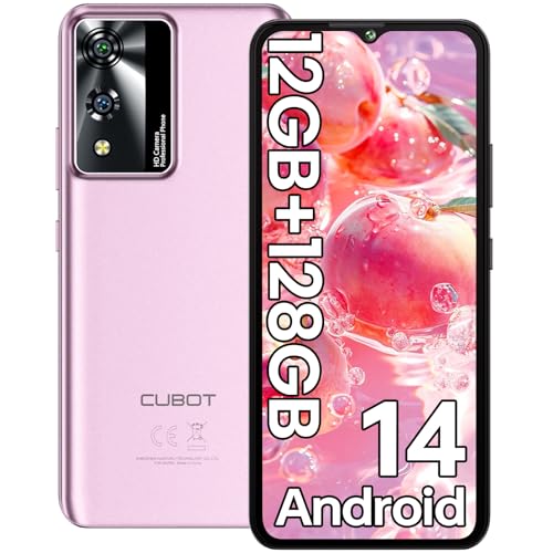 CUBOT A10 Smartphone Pas Cher Android 14-12Go(4+8)+128Go/1To Telephone Portable Pas Cher, 6.56' HD+/90Hz, 48MP+16MP Smartphone Débloqué, 5100mAh Telephone, 4G Dual SIM/Face ID/GPS/OTG (Violet)