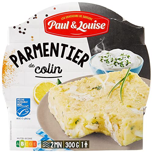 Paul & Louise Parmentier de colin, crème fraiche & fines herbes 300g - Poisson certifié MSC Pêche durable - Prêt en 2 min- Cuisiné en France