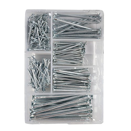 COGEX 85233 Pointe tête plate assortiment, Gris, Set de 200 Pièces