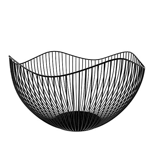Corbeille a Fruit Noir Panier à Fruits Vague Corbeille a Fruits Noire Corbeille à Fruit Design Metal Panier Fruits Corbeille Fruit Noire Corbeille Fruit en Métal Noir
