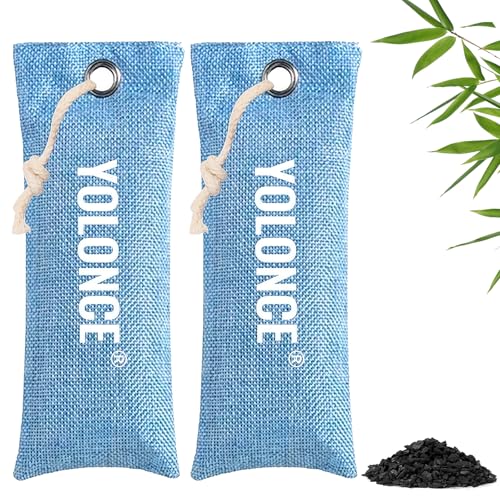 2 Sacs Désodorisant pour Chaussures, Charbon de Bambou Actif, Elimine Les Odeurs,purificateur d'air et éliminateur d'odeurs naturel pour maison, voiture et placards,Chaussure(bleu)